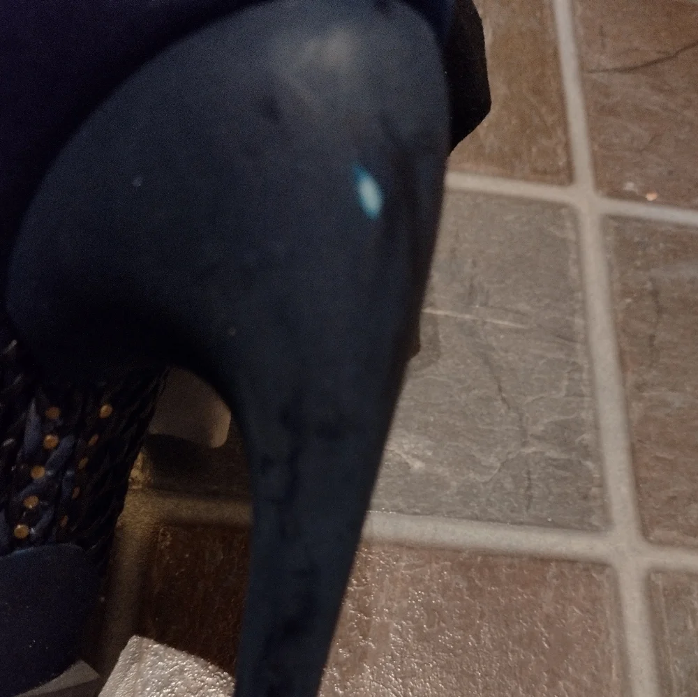 Balenciaga kickass suede leather mesh and bow ankle detail boots size 8 - Picture 7 of 8